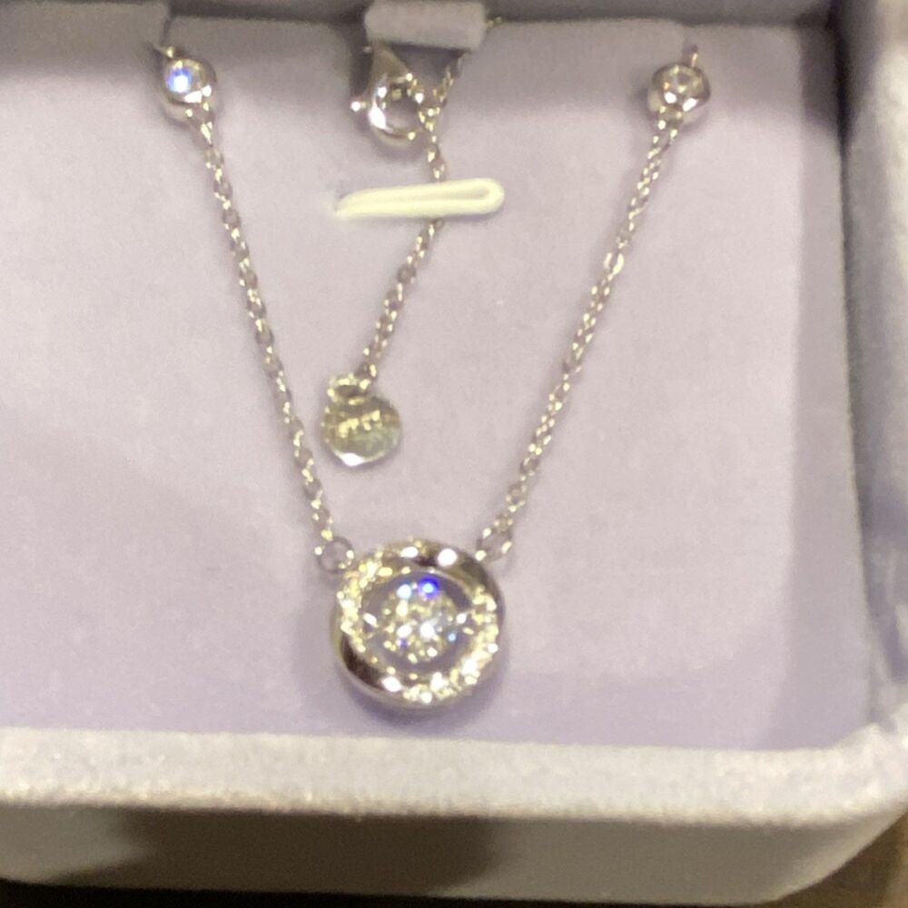 BRAND NEW Moissanite Silver Pendant Necklace Round 5.0mm StoneChain MPN 20910146
